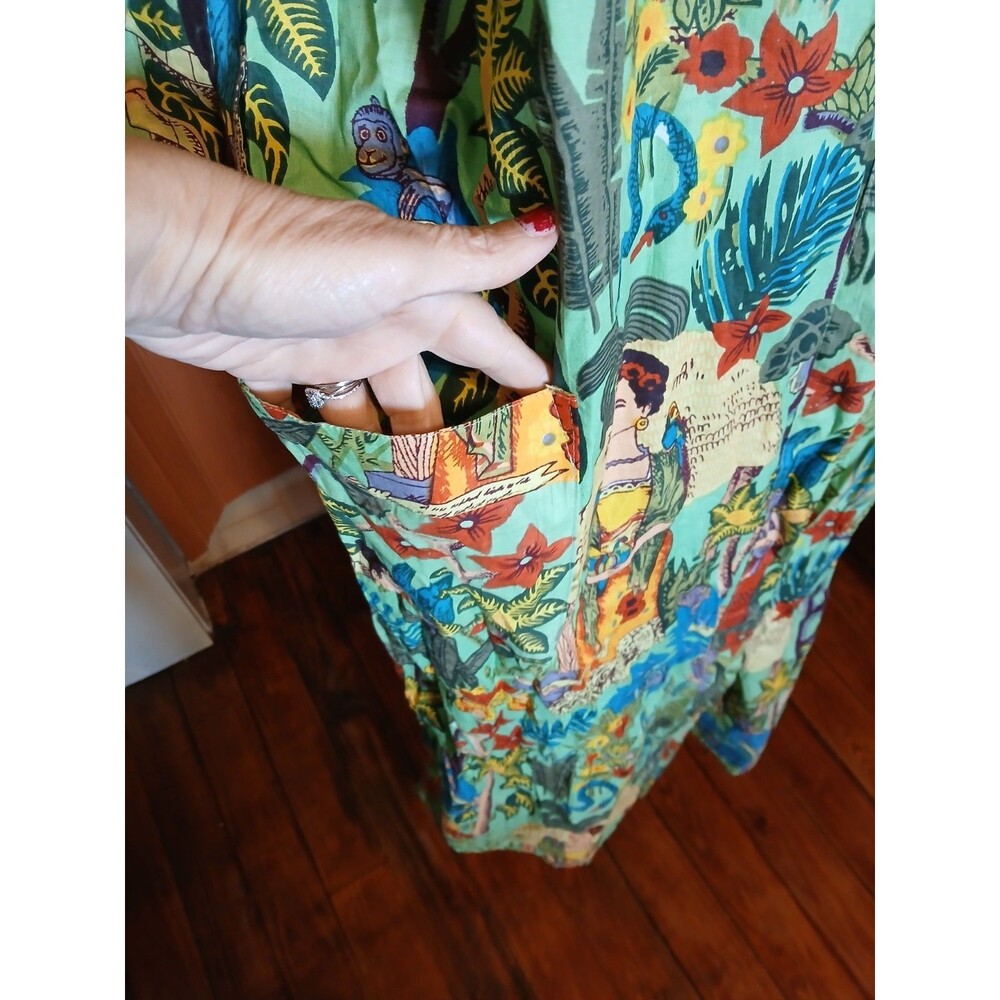 Craftluxe Kimono Robe Frida Kahlo Tropical Print 100% Cotton NWOT - Picture 12 of 16
